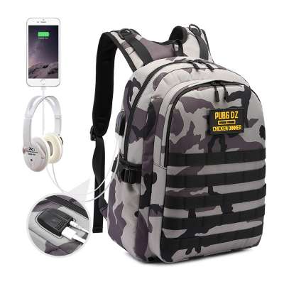 High Quality Promotional Custom Grey Waterproof Laptop Sport Backpack for school student design