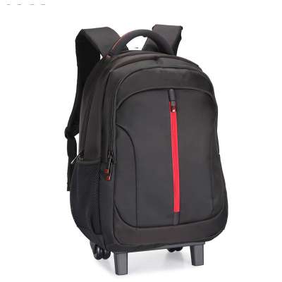 2020 Travel men ladies black nylon overnight  laptop trolley bag customized wheel weekend  backpack suitcase