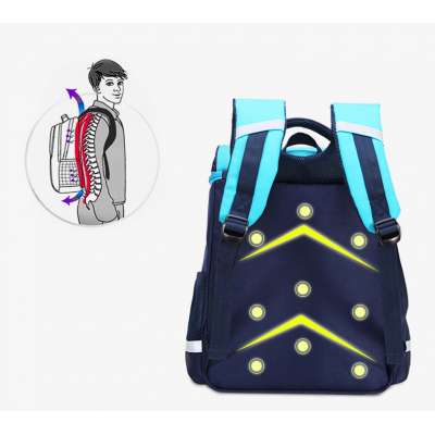 Night reflection durable backpack Wholesale backpack school bag nylon blue 6~12 years student bags