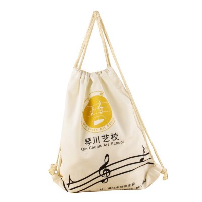 Giftmar Recyclable handle folding laminated Wholesale promotional  cotton canvas tote shopping bag rope-drawing bag